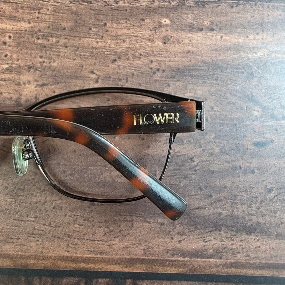 FLOWER‎ Women's Sunglasses Brown 52-16-135 Metal Frame Stylish FRAMES ONLY
